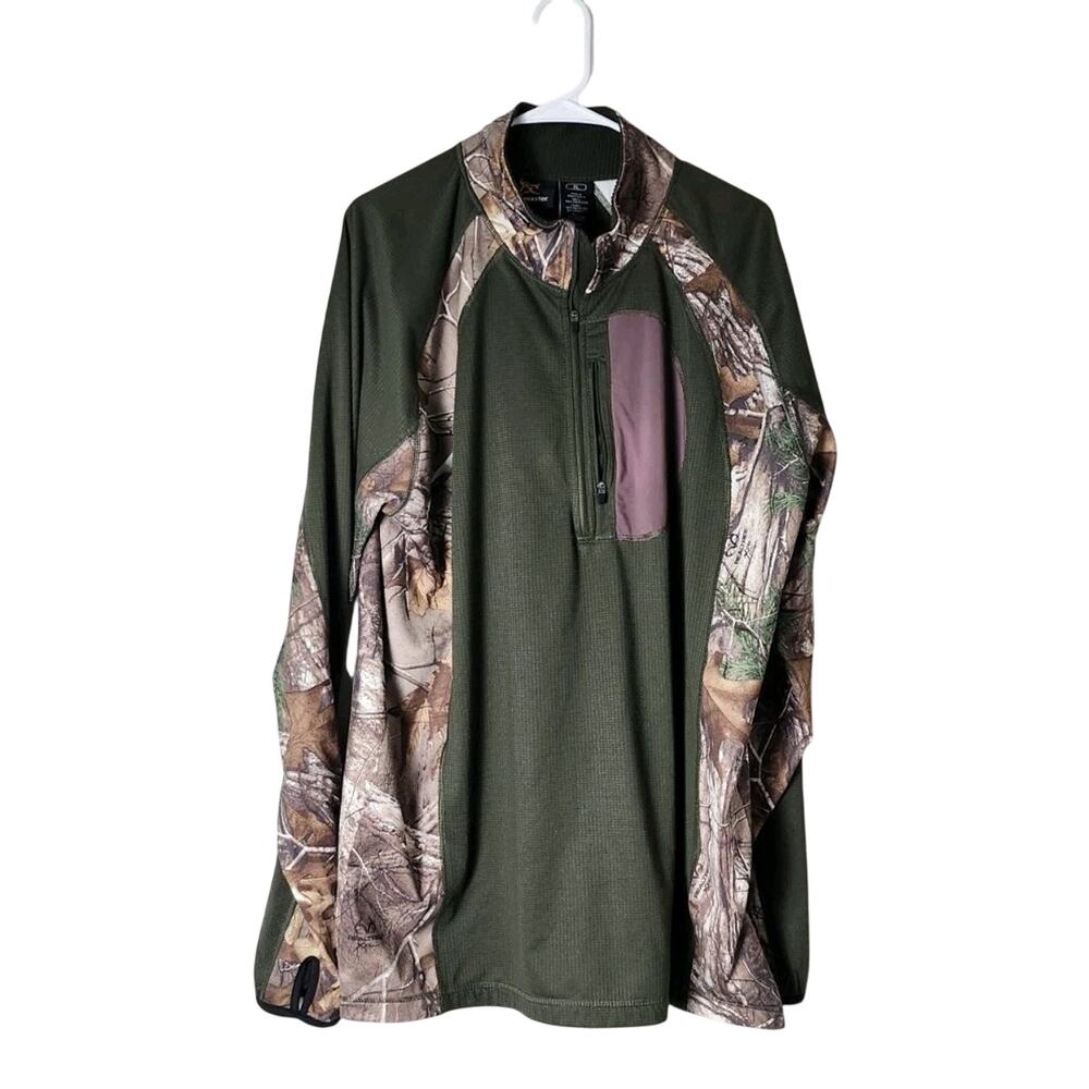 Bushmaster‎ Hunting Shirt Men's XL Thermal Knit 1/4 Zip Camouflage Long Sleeve
